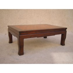 Coffee table with marquetry tray 95 cm