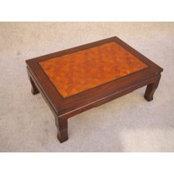 Coffee table with marquetry tray 95 cm