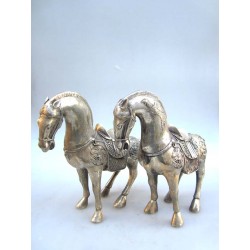 China. Horses in silvered bronze (sold by unit)