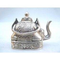 Tea Topf-Elephant aus silberne Bronze