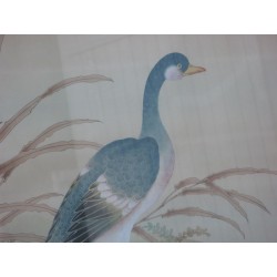 Peinture chinoise sur soie d'un canard