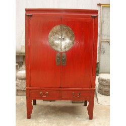 Armoire de mariage chinoise rouge