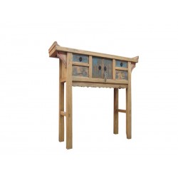 Chinesische Konsolentisch aus gebleichtem Holz