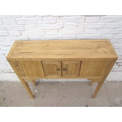 Bleached wood chinese console table 90 cm
