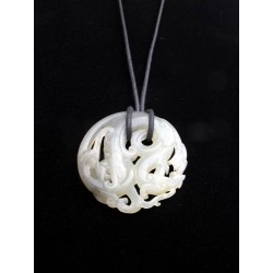 Natural stone pendant with...