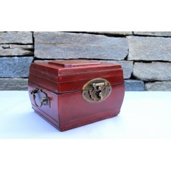 Leder Schmuckschatulle. Blumen Muster