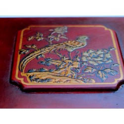 Boite à bijoux en cuir rouge