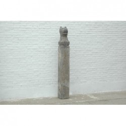 Stone pole carved with...