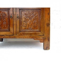 Antique carved chinese chest 96 cm