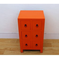 Chinesischer oranger Aufbewahrungsmöbel   43 cm