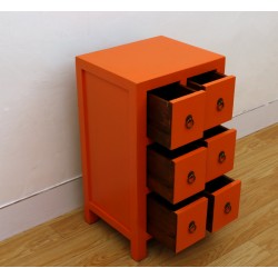 Chinesischer oranger Aufbewahrungsmöbel   43 cm