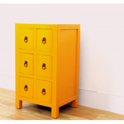 Chinese yellow side-cabinet...