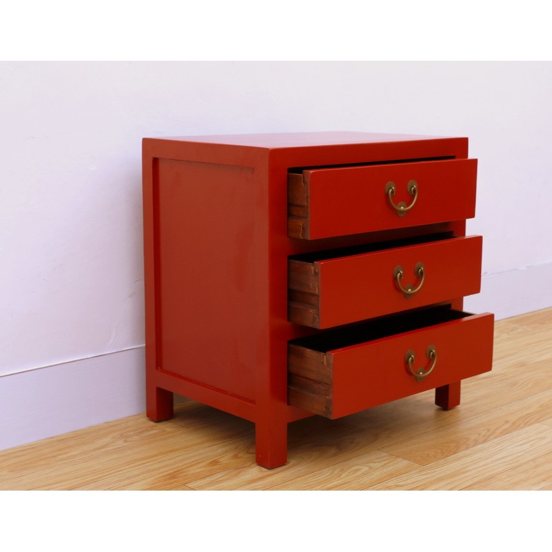 Antique-red chinese chest