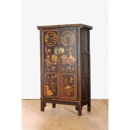 Chinese antique cabinet with original painting