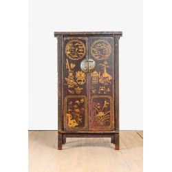 Chinese antique cabinet with original painting