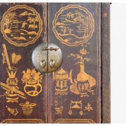 Chinese antique cabinet with original painting