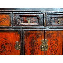 Grand meuble tibétain ancien 148 cm