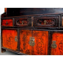 Grand meuble tibétain ancien 148 cm