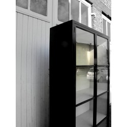 Large black display cabinet 110 cm