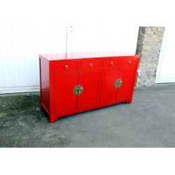 Chinese red laquered Sideboard 150 cm