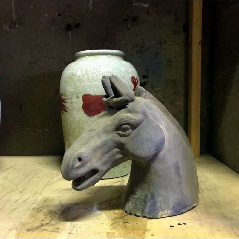 Terracotta Pferdekopf
