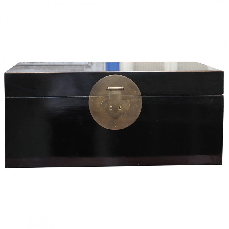 Chinesiche schwarz-lackierte Truhe 74 cm | China Collection