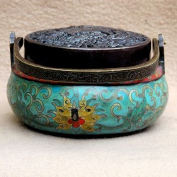Brûle parfum émaux cloisonnés