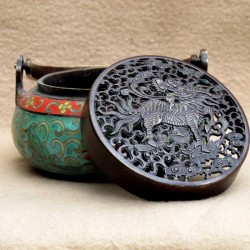 Brûle parfum émaux cloisonnés