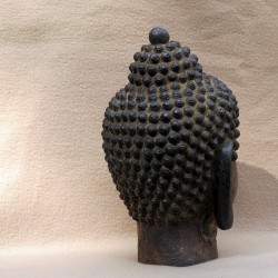 Buddha head in bronze