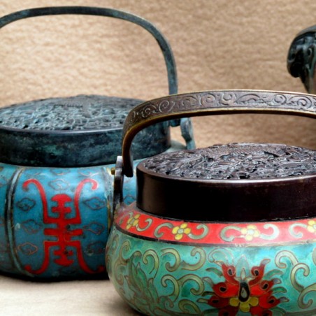 Brûle parfum émaux cloisonnés