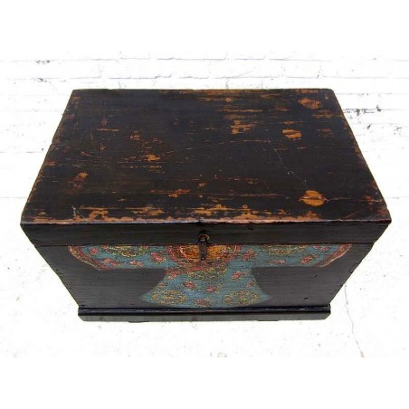 Chinesische Truhe mit blauen Kimono 87 cm | China Collection