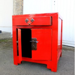 Small red chinese cabinet 58 cm