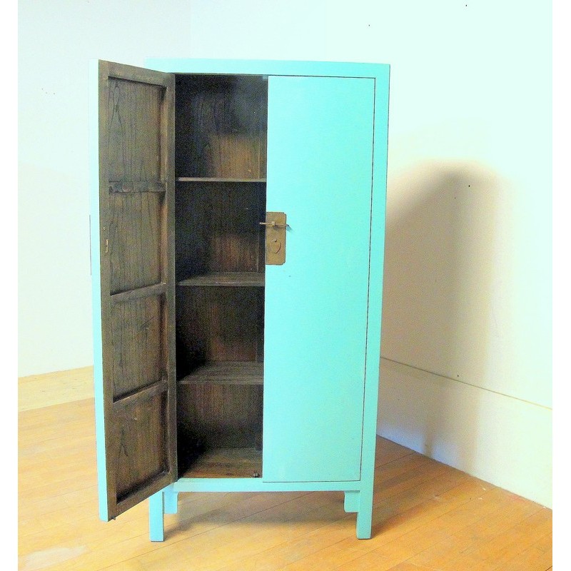 Shallow sixties-blue chinese cabinet