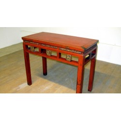 Red lacquered antique altar...