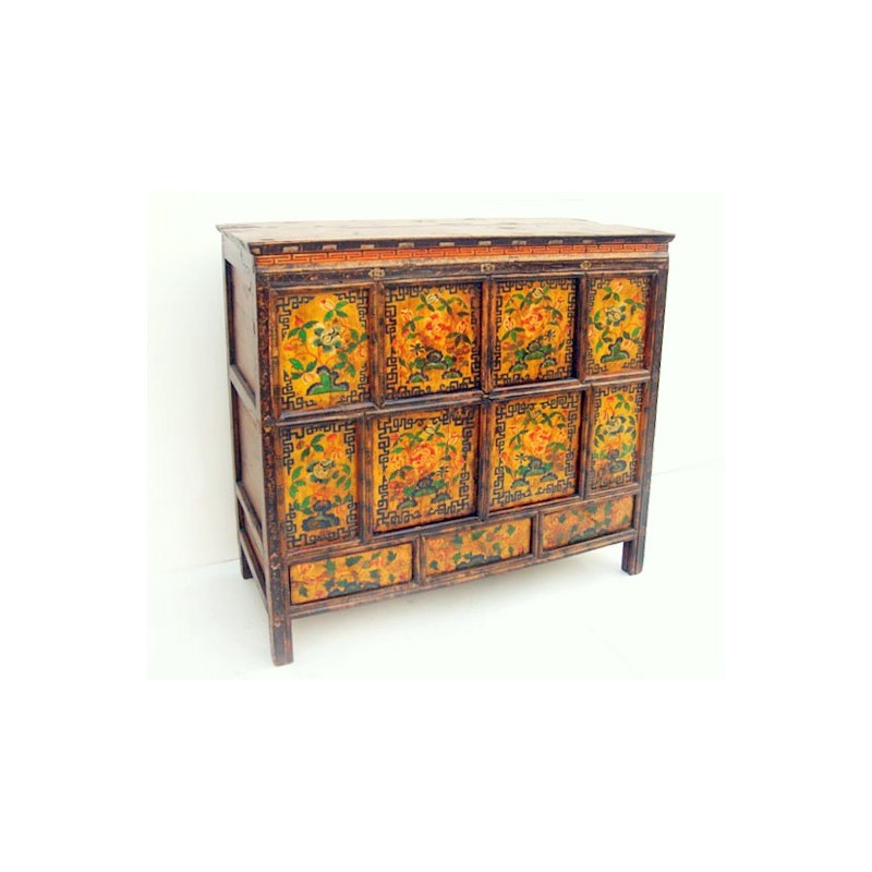 Tibetan furniture. Original paiting 111 cm