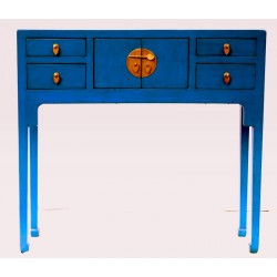 Console chinoise bleu vif...