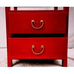 Etagère laquée rouge 50 cm