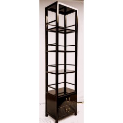 Black lacquered bookshelf 50 cm