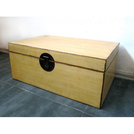 Chinese ivory lacquered trunk 75 cm