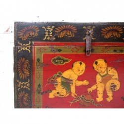 Small chinese trunk painted 48 cm