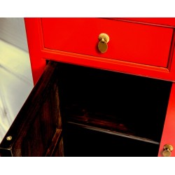Red storage cabinet (90 cm)