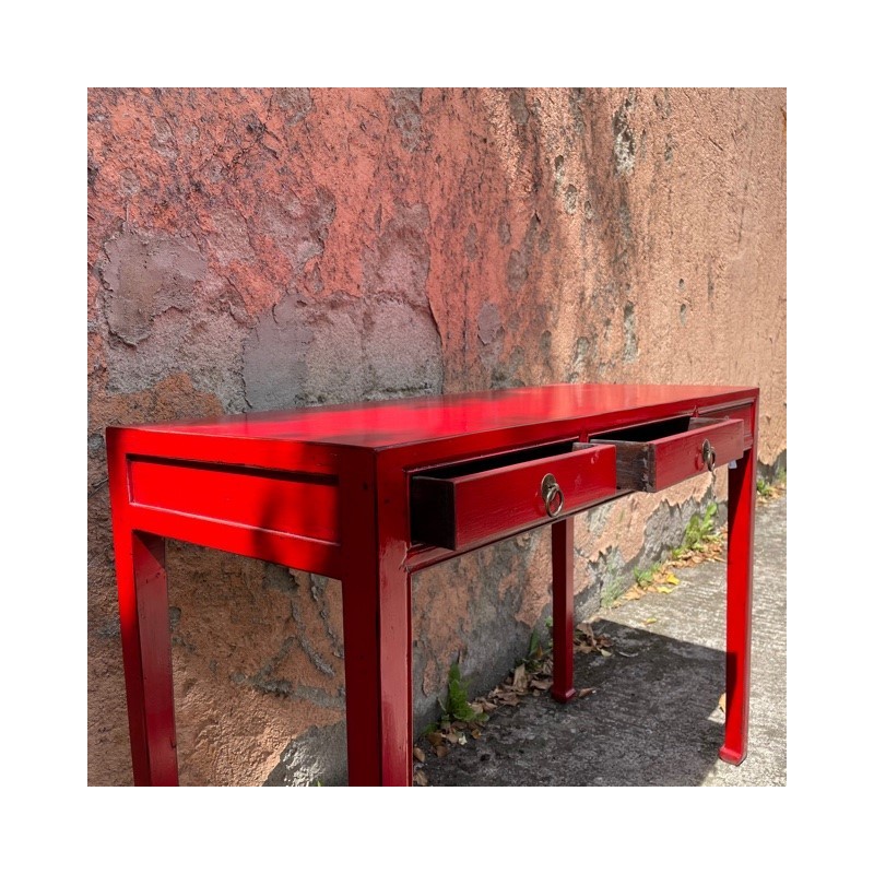 Red shallow Chinese console-desk