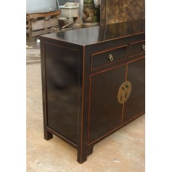 Chinesische schwarz lackierte Anrichte 170 cm
