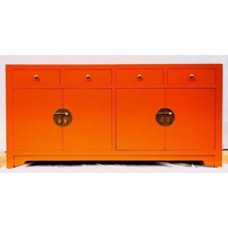 Enfilade laquée orange (170 cm)
