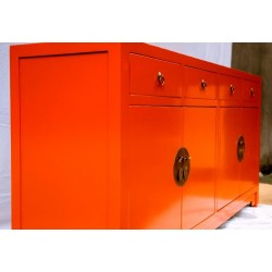 Enfilade laquée orange (170 cm)