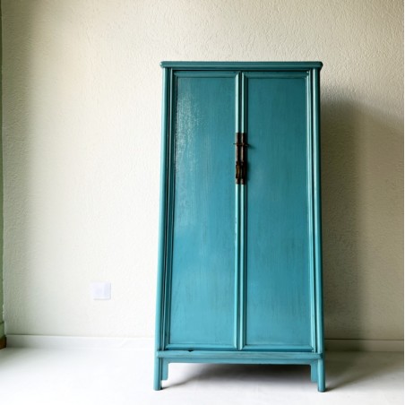 Blue-grey lacquered cabinet 82 cm