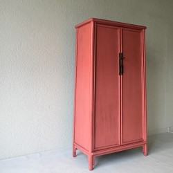 Pink Lacquered Wardrobe 82 cm