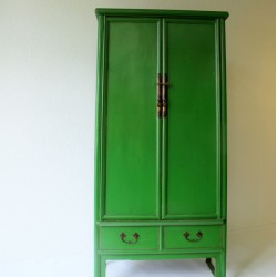 Ming-Stil Schrank Grün lackiert 101 cm