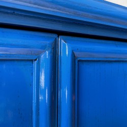 Blau lackierter Ming-Stil Schrank 82 cm