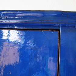 Antique Blue lacquered cabinet 112 cm